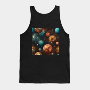 Planets Pattern Tank Top